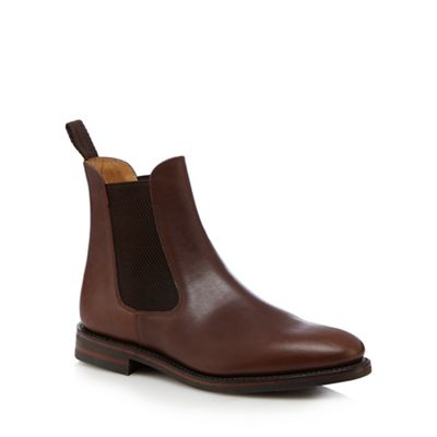 Loake Big and tall brown 'blenheim' leather chelsea boots